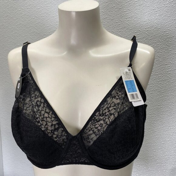 Lot of 2 Natori Pretty Smooth Unpadded T‑Shirt Bras – Size 40C – Black & Red – - Picture 13 of 14